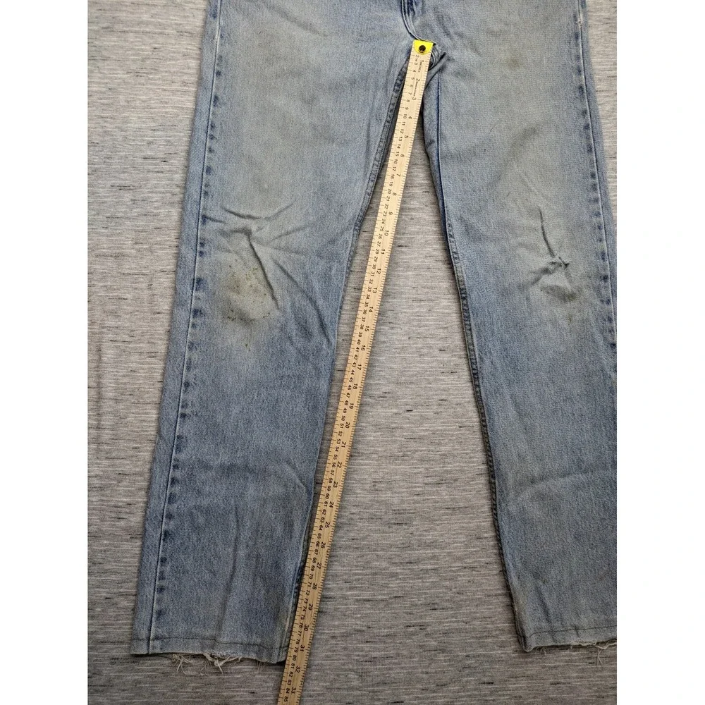VTG Levis 505 Jeans Mens‎ 33x32 Blue Straight Leg Regular USA 90s Thrashed Read